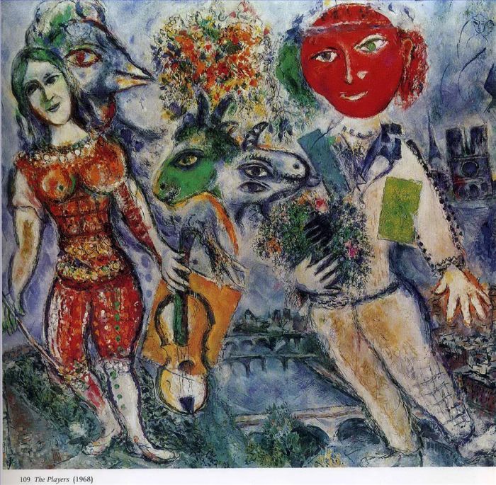 Marc Chagall's Contemporary Various Paintings - The Players