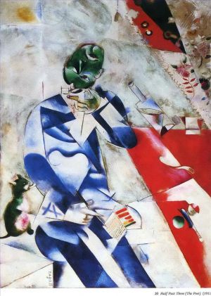 Contemporary Artwork by Marc Chagall - The Poet or Half Past Three