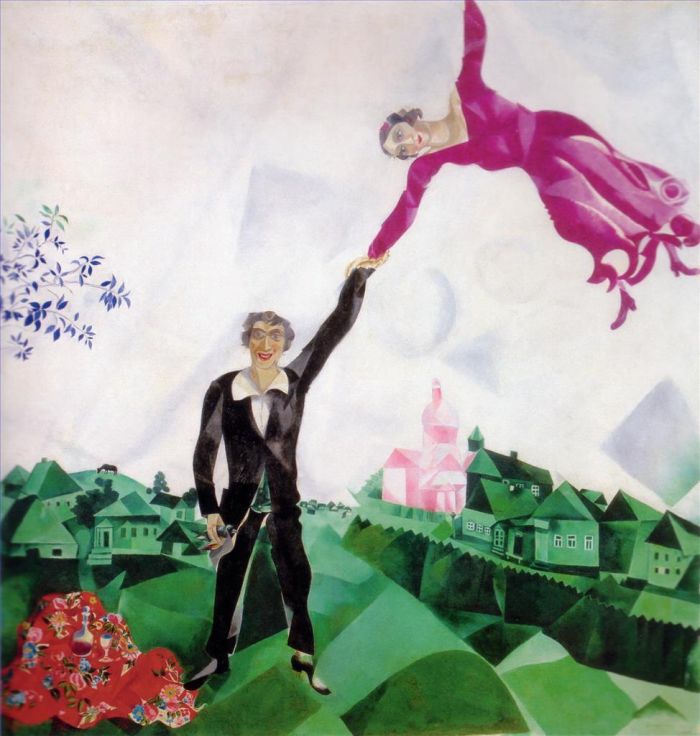 Marc Chagall's Contemporary Various Paintings - The Promenade