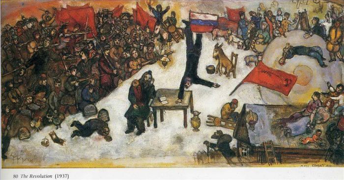 Marc Chagall's Contemporary Various Paintings - The Revolution
