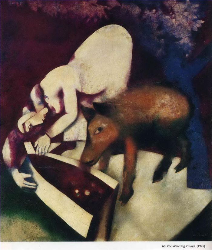 Marc Chagall's Contemporary Various Paintings - The Watering Trough