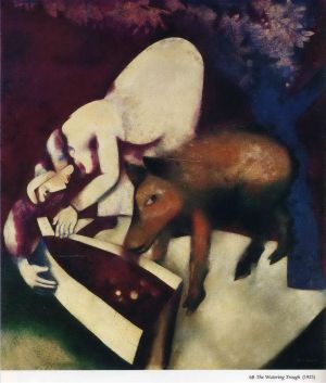 Contemporary Artwork by Marc Chagall - The Watering Trough