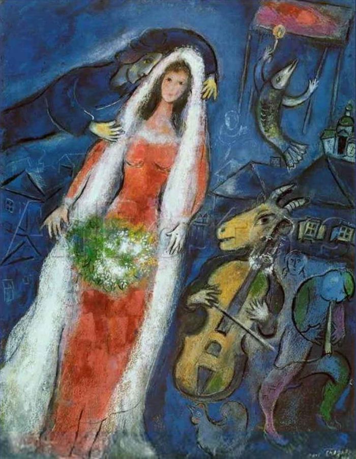 Marc Chagall's Contemporary Various Paintings - The Wedding