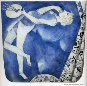 Contemporary Artwork by Marc Chagall - The painter to the moon