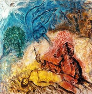 Contemporary Artwork by Marc Chagall - The sacrifice of Isaac