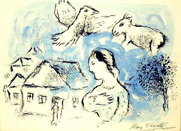 Marc Chagall's Contemporary Various Paintings - The village