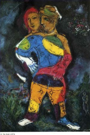 Contemporary Artwork by Marc Chagall - The walk
