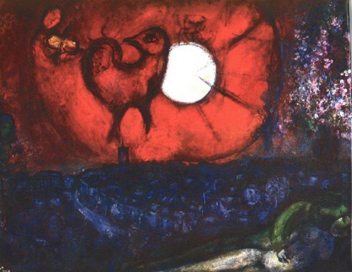 Marc Chagall's Contemporary Various Paintings - Vence night