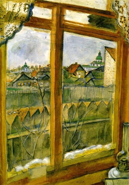 Marc Chagall's Contemporary Various Paintings - View from a Window