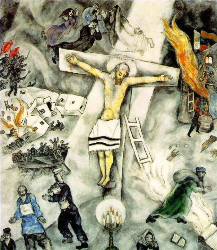 Marc Chagall's Contemporary Various Paintings - White Crucifixion