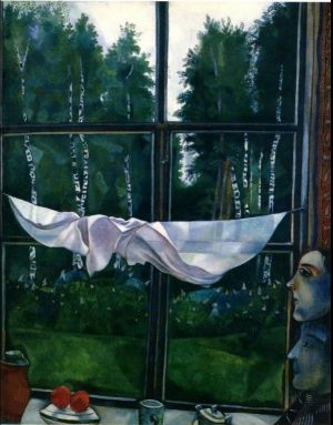 Contemporary Artwork by Marc Chagall - Window in the Country