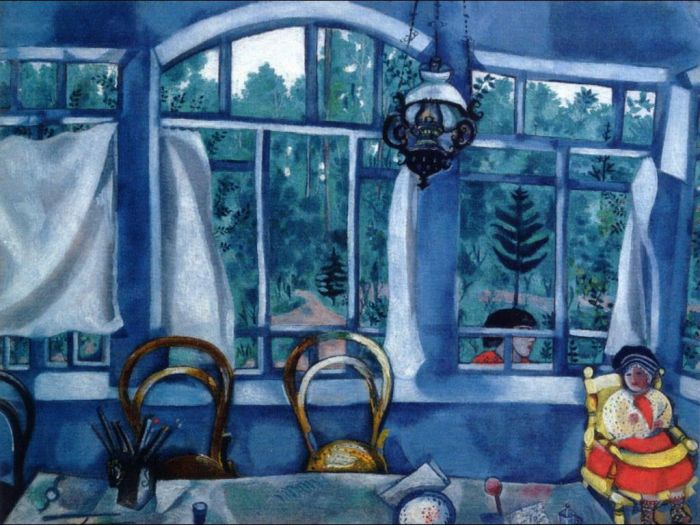 Marc Chagall's Contemporary Various Paintings - Window over a Garden