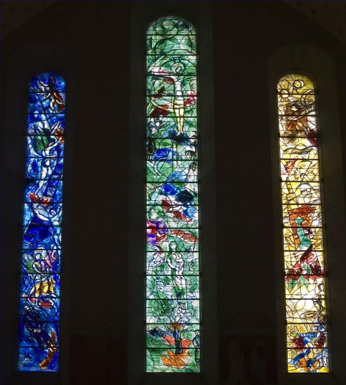 Marc Chagall's Contemporary Various Paintings - Windows in the Fraumunster