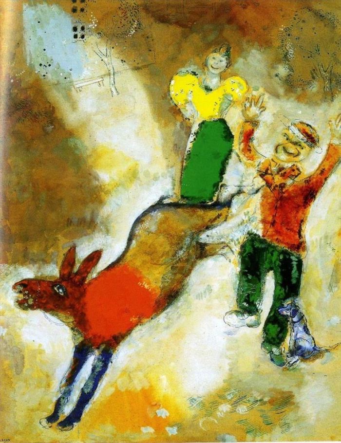 Marc Chagall's Contemporary Various Paintings - Animal slip away