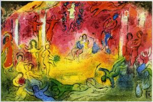 Contemporary Artwork by Marc Chagall - Swimmers