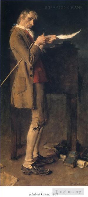 Contemporary Artwork by Norman Rockwell - Ichabod crane