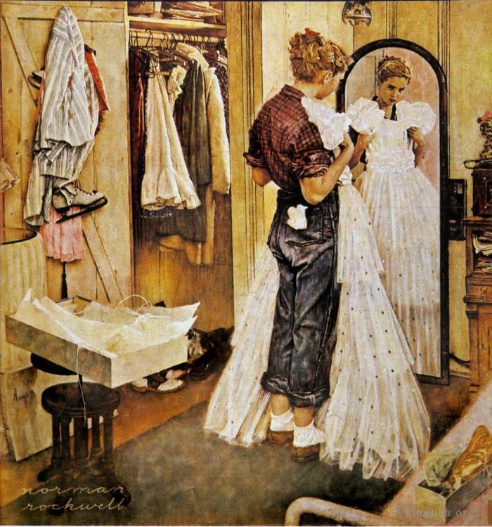 Norman Rockwell's Contemporary Various Paintings - Dress