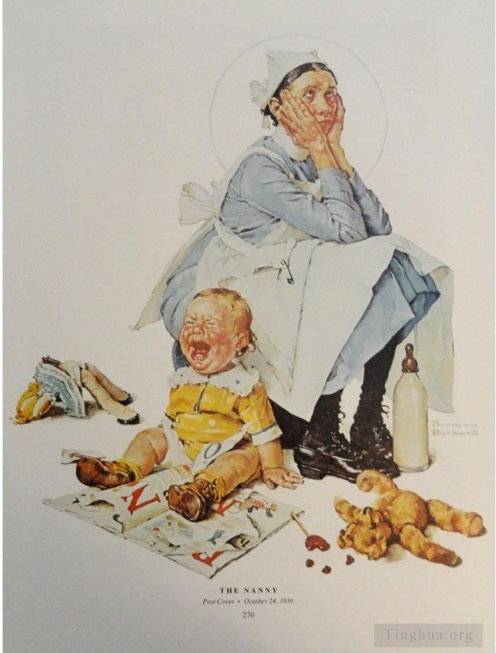 Norman Rockwell's Contemporary Various Paintings - Nanny