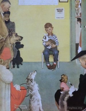 Contemporary Artwork by Norman Rockwell - Veterinarian