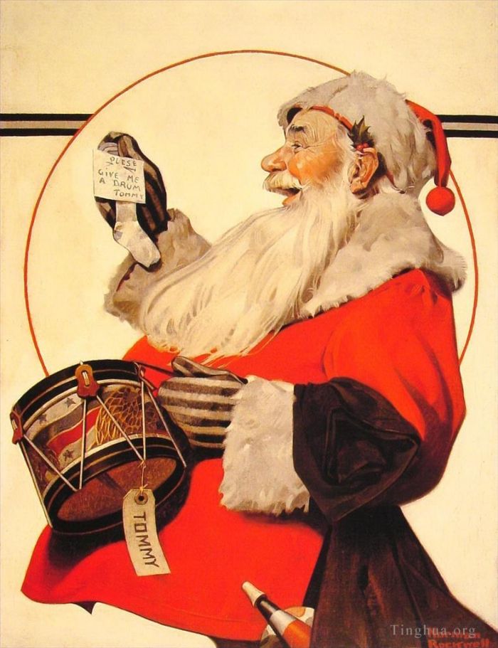 Norman Rockwell's Contemporary Various Paintings - A drum for tommy 1921