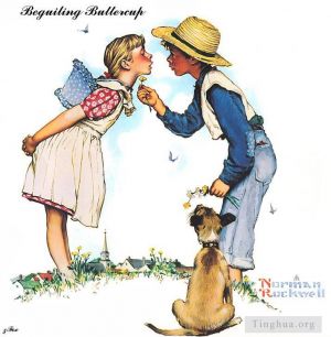 Contemporary Artwork by Norman Rockwell - Beguiling buttercup