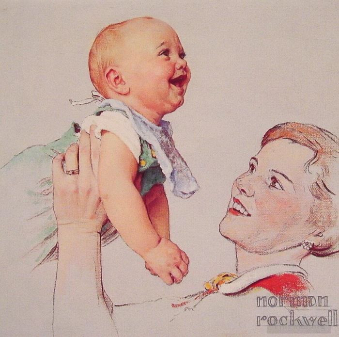 Norman Rockwell's Contemporary Various Paintings - Delight 1956