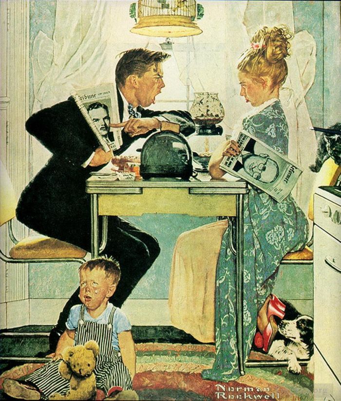 Norman Rockwell's Contemporary Various Paintings - Election day
