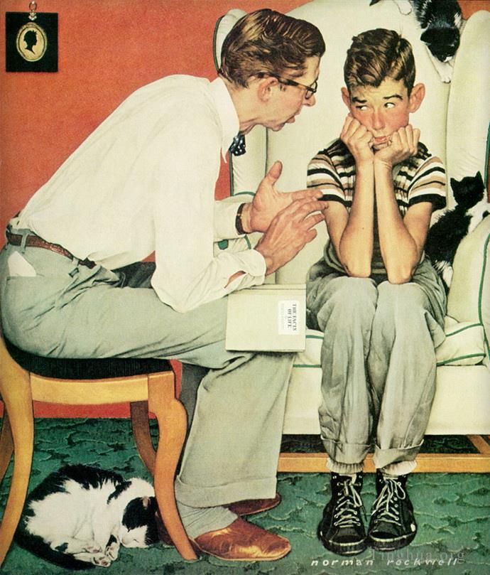Norman Rockwell's Contemporary Various Paintings - Facts of life