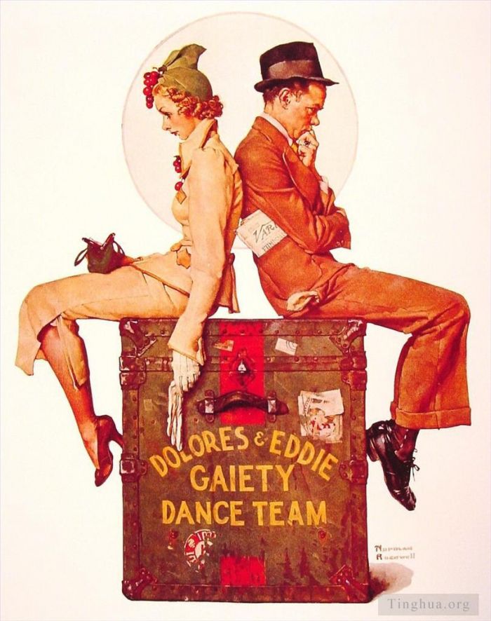 Norman Rockwell's Contemporary Various Paintings - Gaiety dance team 1937