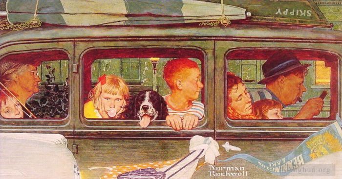 Norman Rockwell's Contemporary Various Paintings - Going and coming 1941