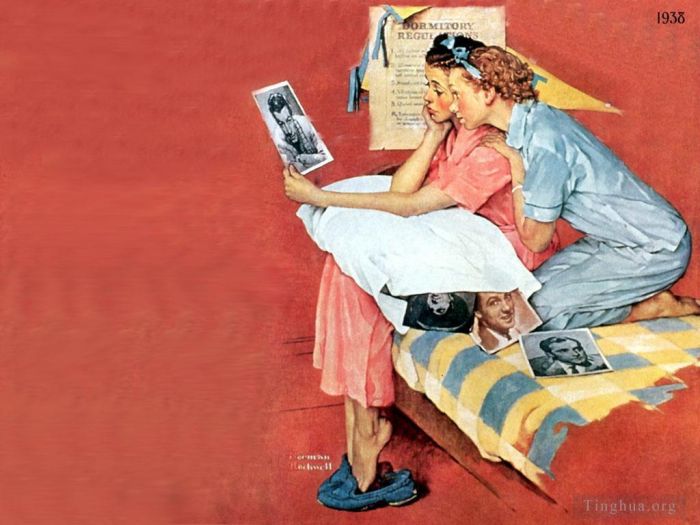 Norman Rockwell's Contemporary Various Paintings - Movie star