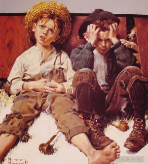 Contemporary Artwork by Norman Rockwell - Retribution 1920