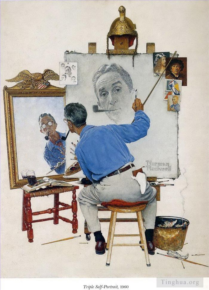 Norman Rockwell's Contemporary Various Paintings - Self portrait