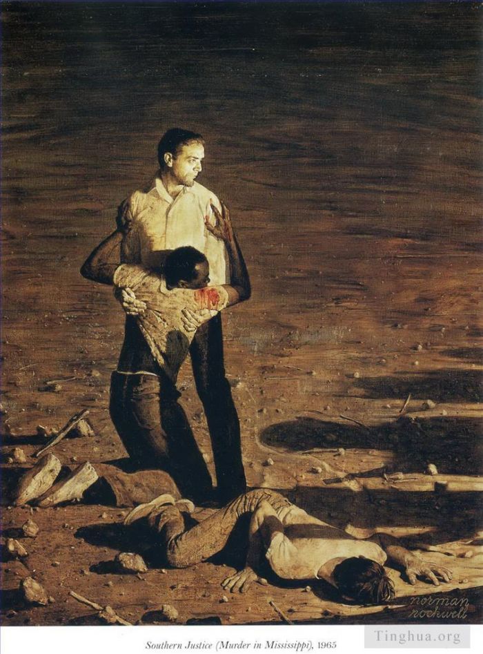 Norman Rockwell's Contemporary Various Paintings - Southern justice murder in mississippi 1965