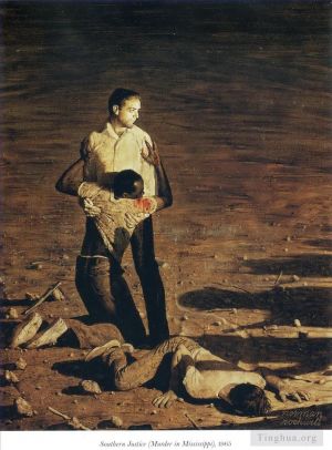 Contemporary Artwork by Norman Rockwell - Southern justice murder in mississippi 1965