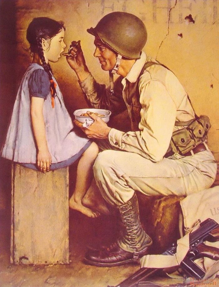 Norman Rockwell's Contemporary Various Paintings - The american way 1944
