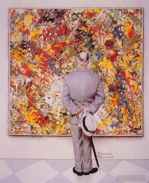 Contemporary Artwork by Norman Rockwell - The connoiseur 1962