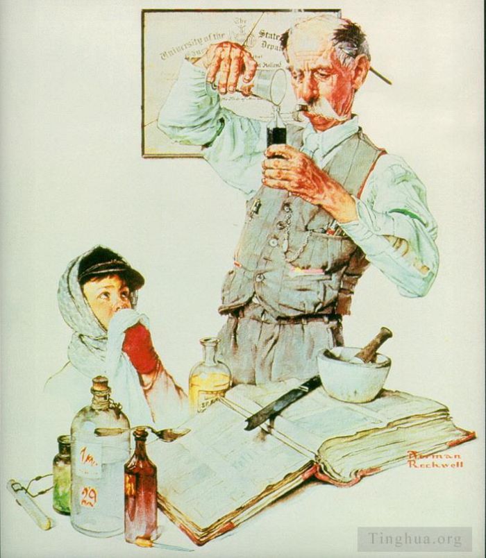 Norman Rockwell's Contemporary Various Paintings - The drugist