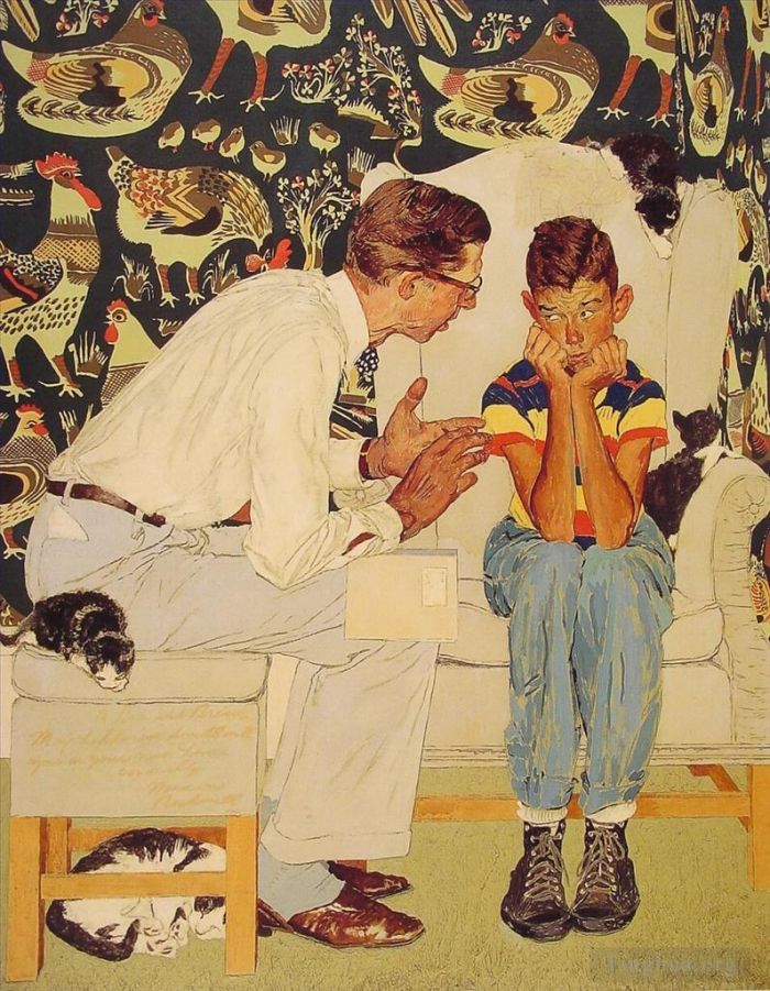 Norman Rockwell's Contemporary Various Paintings - The facts of life