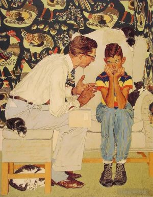 Contemporary Artwork by Norman Rockwell - The facts of life