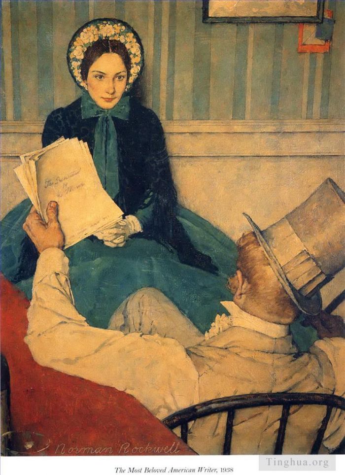 Norman Rockwell's Contemporary Various Paintings - The most beloved american writer 1938