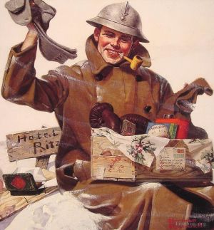 Contemporary Artwork by Norman Rockwell - They remembered me 1917