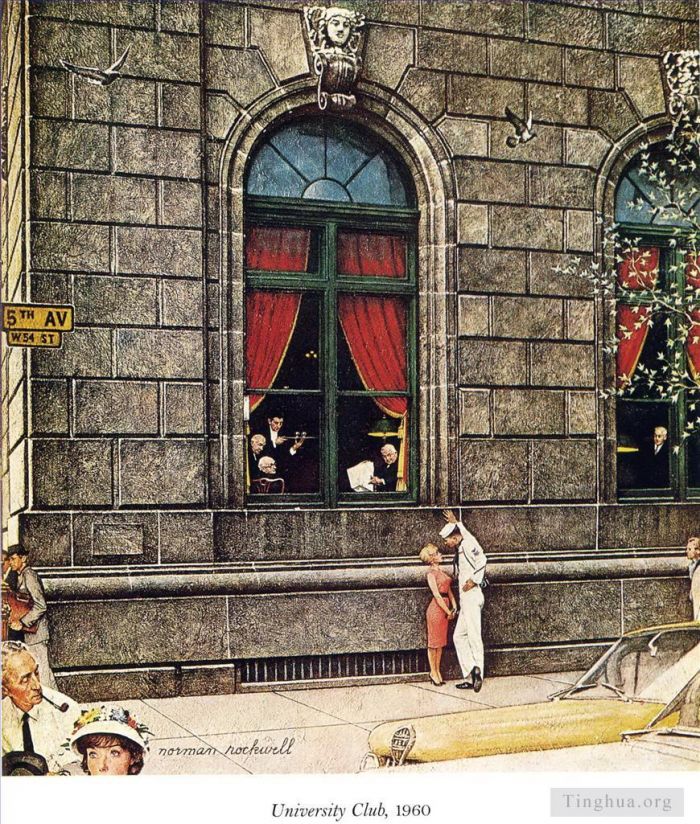 Norman Rockwell's Contemporary Various Paintings - University club