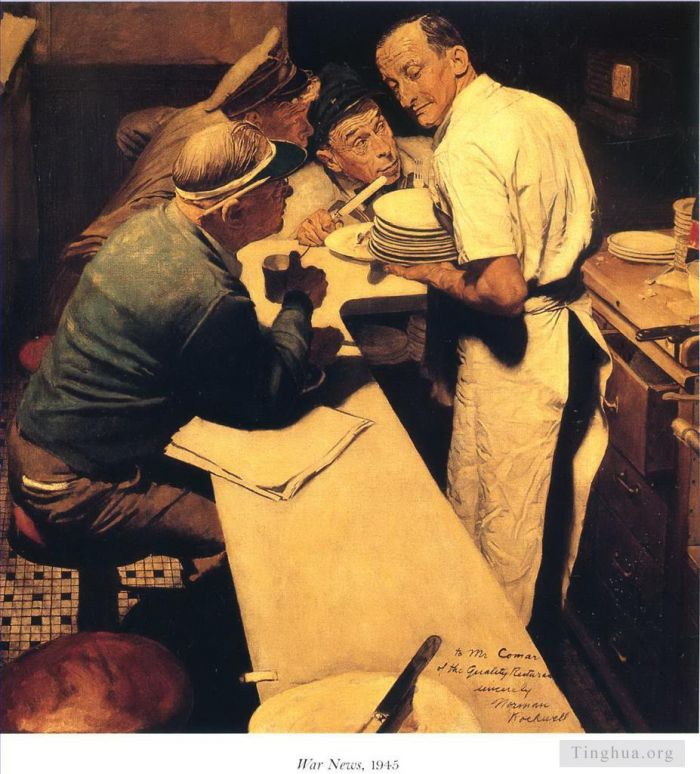 Norman Rockwell's Contemporary Various Paintings - War news