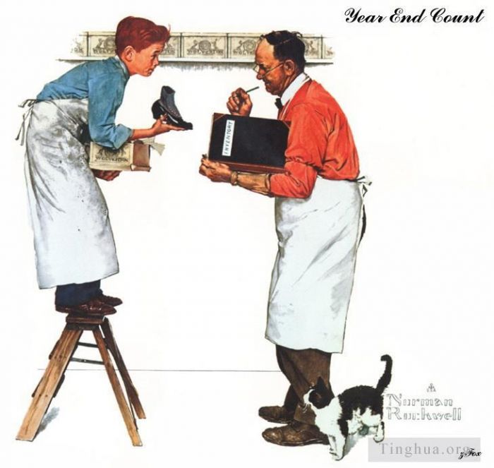 Norman Rockwell's Contemporary Various Paintings - Year end count