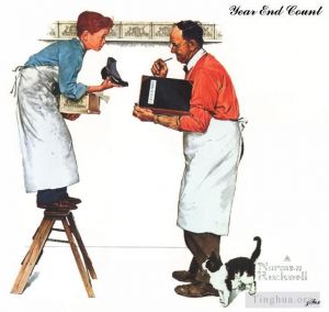 Contemporary Artwork by Norman Rockwell - Year end count