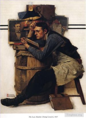 Contemporary Artwork by Norman Rockwell - Young lawyer
