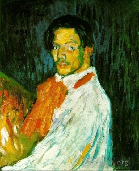 Pablo Picasso's Contemporary Oil Painting - Autoportrait Yo Picasso 1901