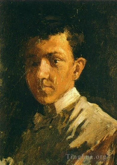 Pablo Picasso's Contemporary Oil Painting - Autoportrait aux cheveux courts 1896