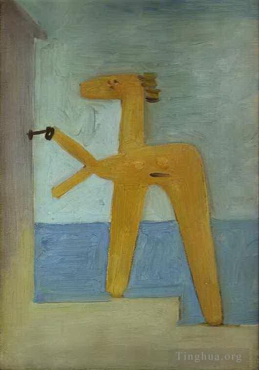 Pablo Picasso's Contemporary Oil Painting - Bather Opening a Cabin 1928